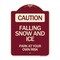 Signmission Caution Falling Snow and Ice Park Your Own Risk Heavy-Gauge Aluminum Sign, 24" x 18", BU-1824-24283 A-DES-BU-1824-24283 - alternate 1